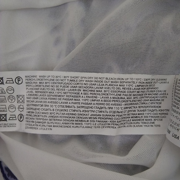 MANGO | Scarf Print Tunic Dress Purple and White S - Picture 8 of 8